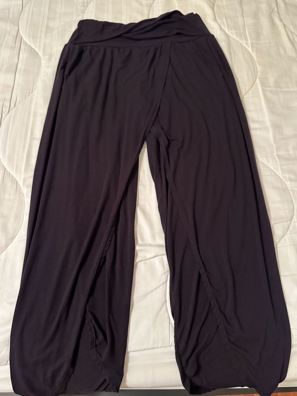 Athleta Deep Black draped pants.